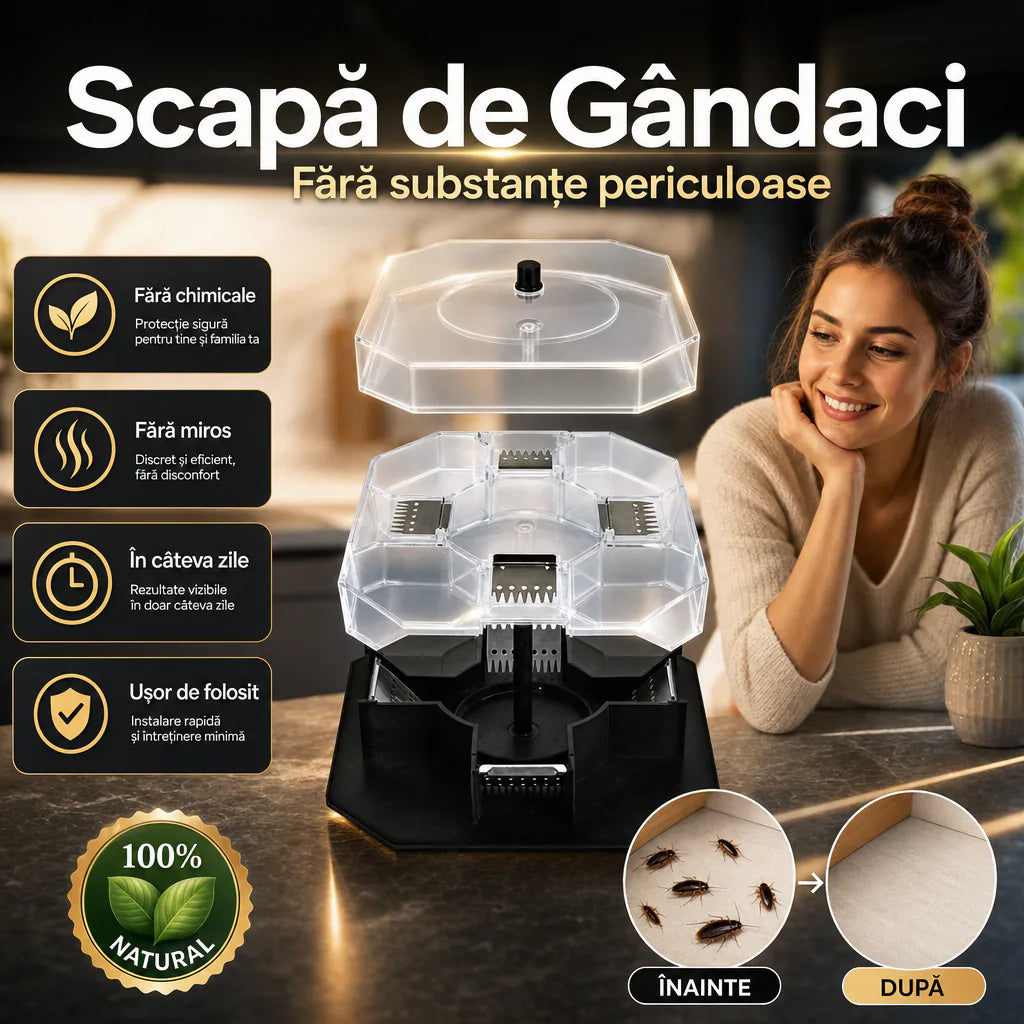 Capcana cu Momeala pentru Gandaci 13.5x4.5x13.5cm