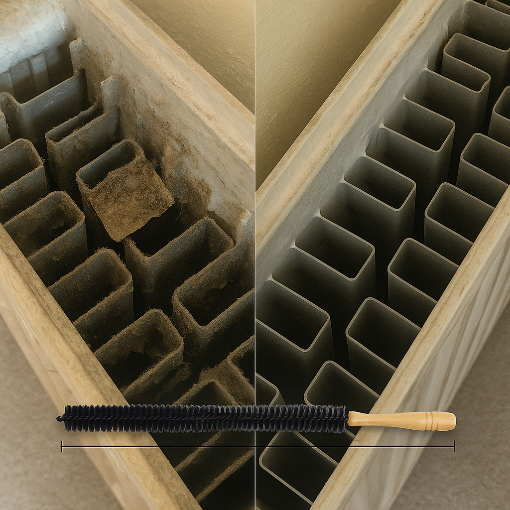 Perie flexibilă pentru calorifer și locuri greu accesibile