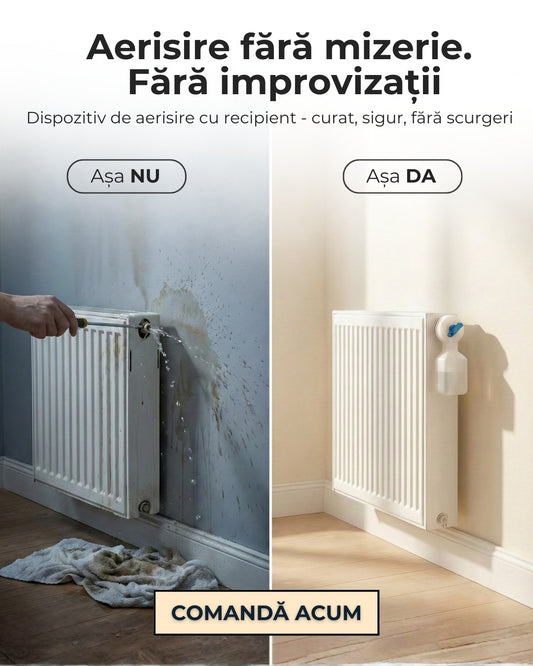 Dispozitiv Aerisire Calorifer cu Recipient