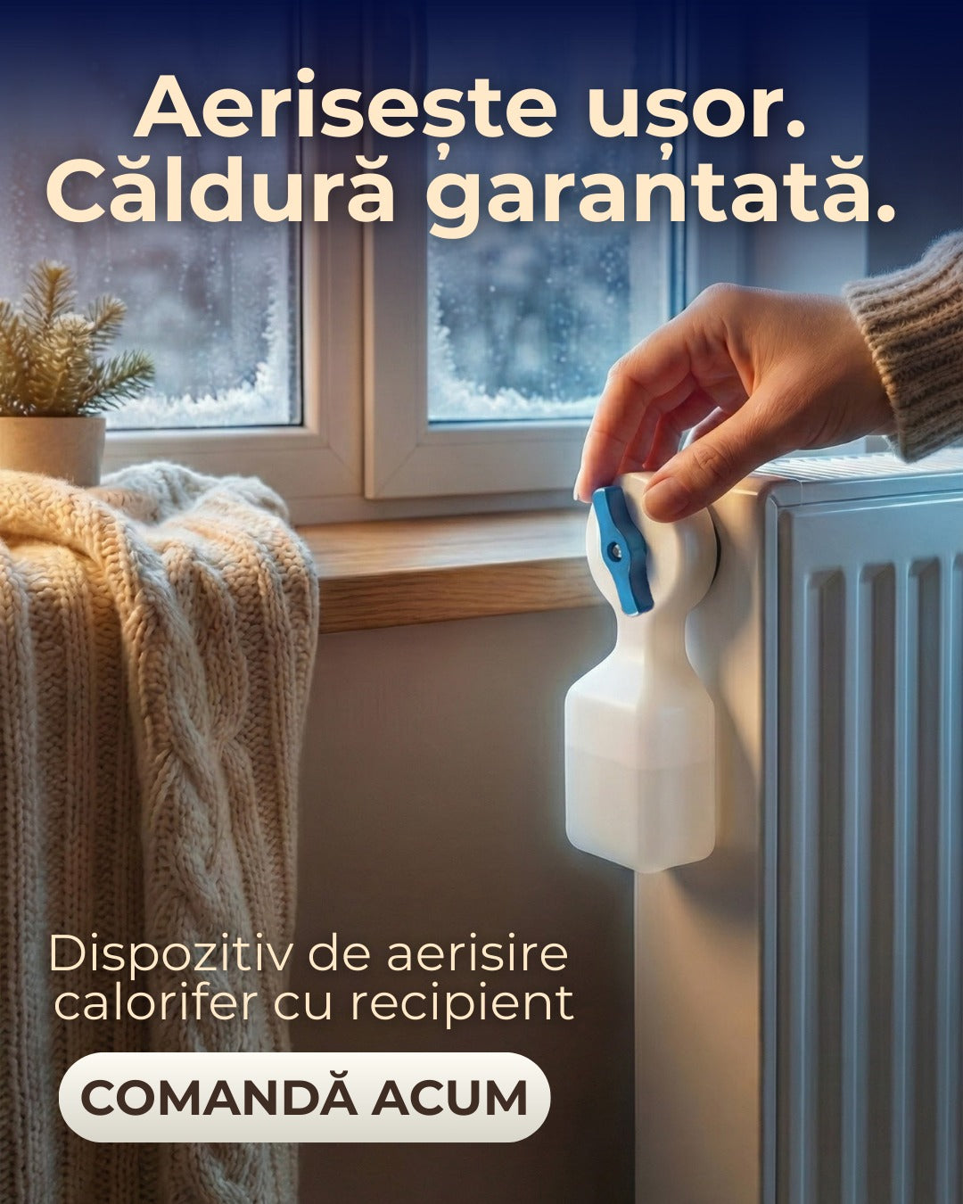 Dispozitiv Aerisire Calorifer cu Recipient