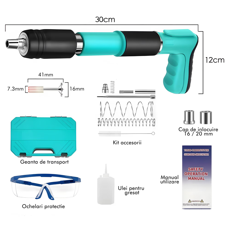Pistol manual pentru fixarea cuielor + 100 cuie CADOU